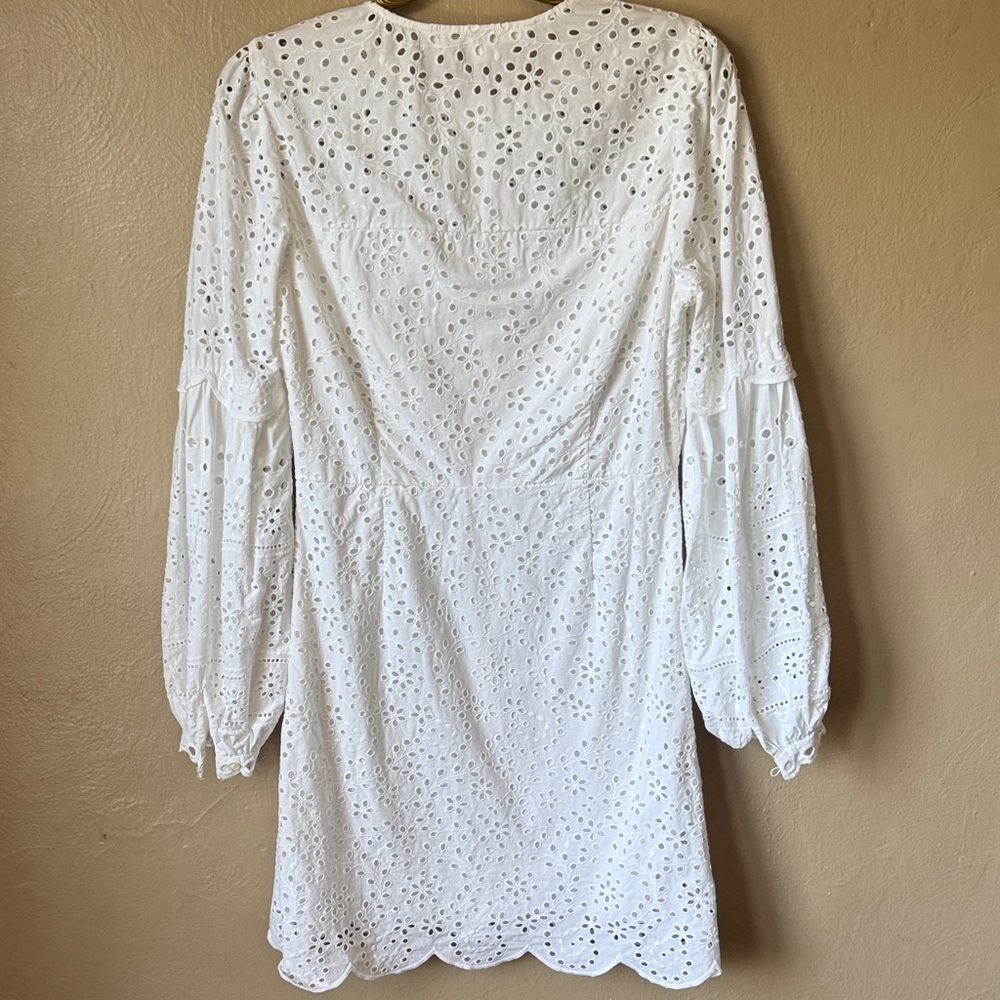 Veronica Beard White Eyelet Dress Size 8 - Picture 5 of 5